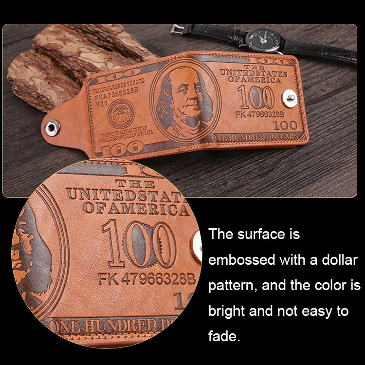 Retro Dollar Pattern Magnetic Buckle Multi-card Slot Wallet(Coffee) - Wallets by PMC TechLife | Online Shopping South Africa | PMC TechLife