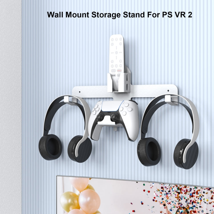 JYS JYS-P5158 For PS5 VR2 Wall Storage Bracket Helmet/Headset/Handle/Remote Control Wall Storage Storage Shelf(White) - Holder by JYS | Online Shopping South Africa | PMC Jewellery | Buy Now Pay Later Mobicred