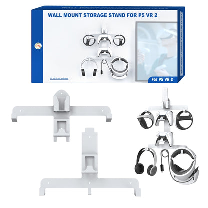 JYS JYS-P5158 For PS5 VR2 Wall Storage Bracket Helmet/Headset/Handle/Remote Control Wall Storage Storage Shelf(White) - Holder by JYS | Online Shopping South Africa | PMC Jewellery | Buy Now Pay Later Mobicred