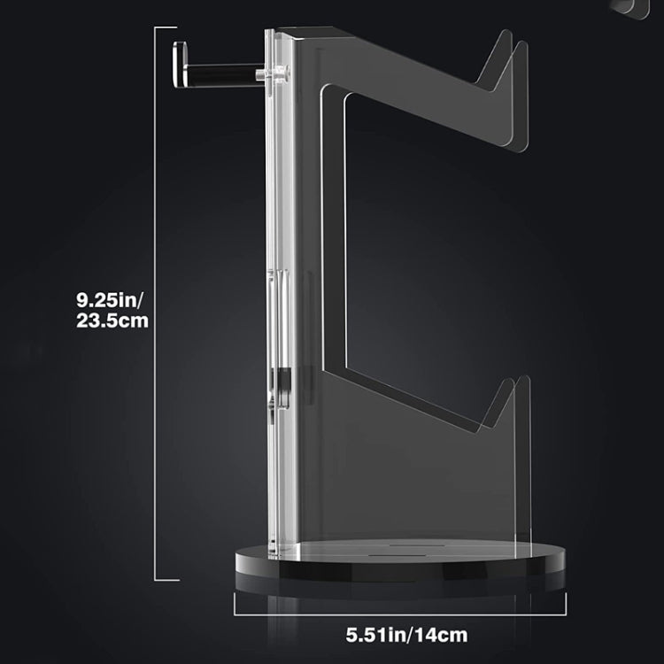 Acrylic Game Controller Display Stand Headphone Hanger(Black-Round Bottom) - Holder by PMC TechLife | Online Shopping South Africa | PMC TechLife