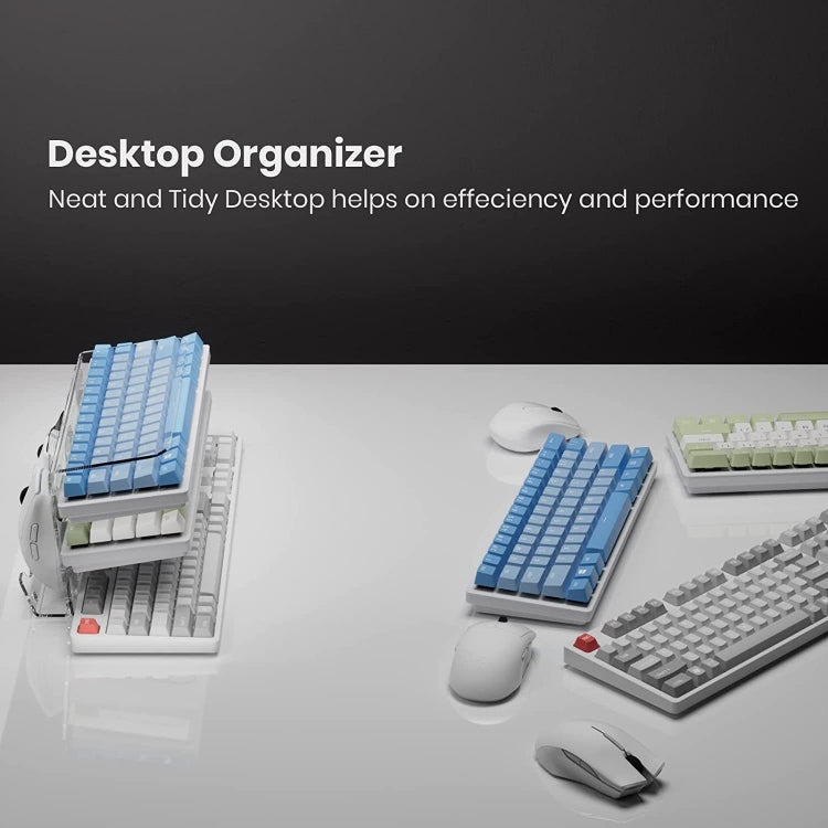 Transparent 3-Layer Acrylic Keyboard Stand Increased Tilt Computer Keyboard Tray(Transparent) - Other by PMC Jewellery | Online Shopping South Africa | PMC Jewellery | Buy Now Pay Later Mobicred