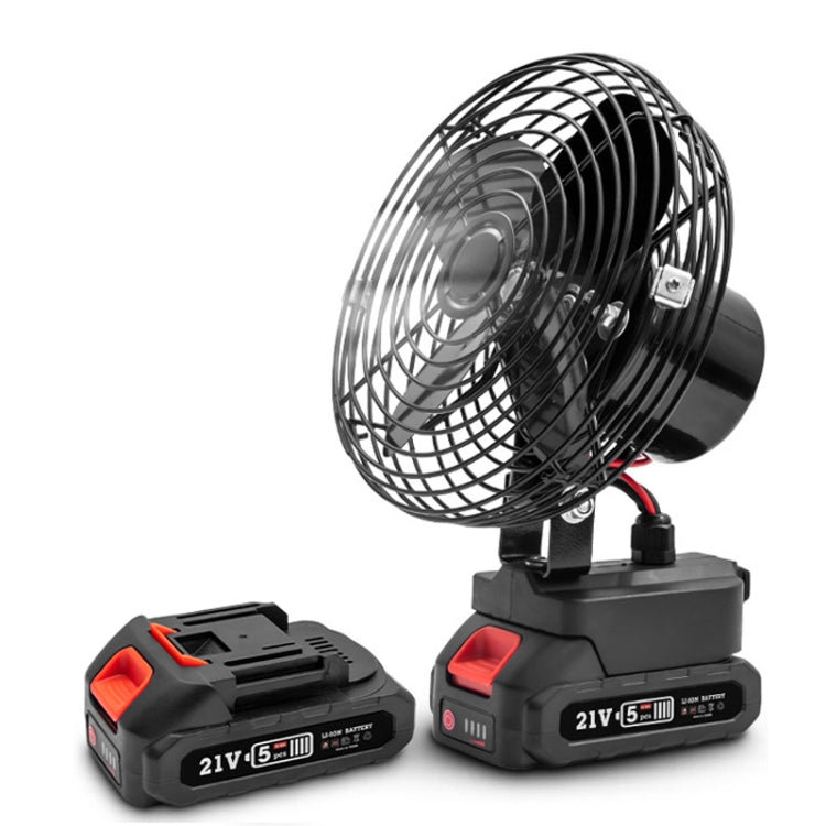 HILDA Portable Powerful Fan Outdoor Hair Dryer, With EU Plug Adaptor, Style: 6 inch With 2 Battery (1500mAh) - Electric Fans by HILDA | Online Shopping South Africa | PMC Jewellery | Buy Now Pay Later Mobicred