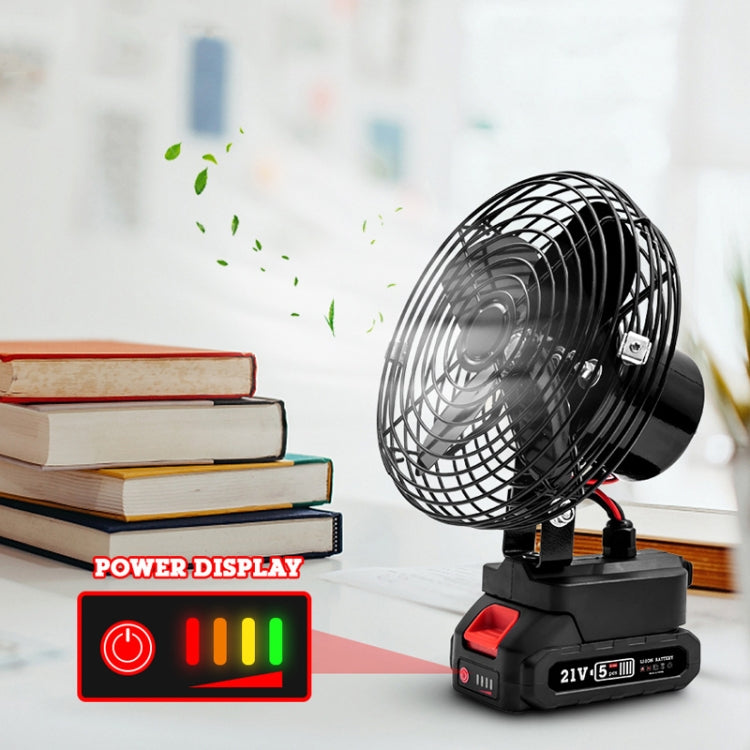 HILDA Portable Powerful Fan Outdoor Hair Dryer, With EU Plug Adaptor, Style: 6 inch With 1 Battery (3000mAh) - Electric Fans by HILDA | Online Shopping South Africa | PMC Jewellery | Buy Now Pay Later Mobicred