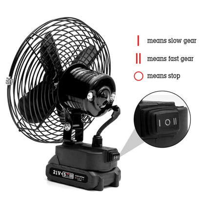 HILDA Portable Powerful Fan Outdoor Hair Dryer, With US Plug Adaptor, Style: 6 inch With 2 Battery(1500mAh) - Electric Fans by HILDA | Online Shopping South Africa | PMC Jewellery | Buy Now Pay Later Mobicred