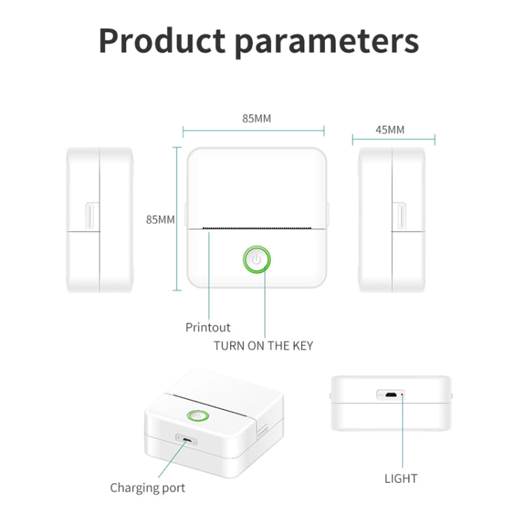 X6 200DPI Student Homework Printer Bluetooth Inkless Pocket Printer White Printing Paper x1 - Printer by PMC Jewellery | Online Shopping South Africa | PMC Jewellery | Buy Now Pay Later Mobicred