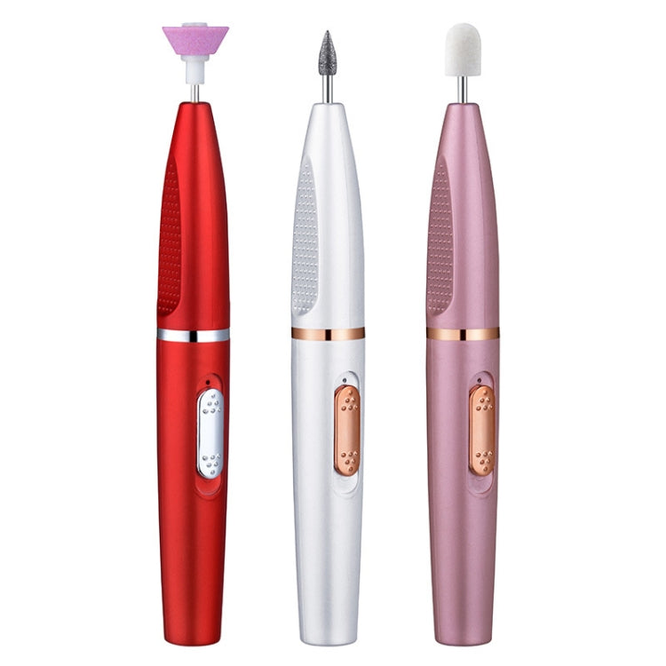Electrical Nail Polisher Multifunctional Nail Polish Remover Pen Nail Sharpener(Pearl White) - Grinding Tools & Accessories by PMC TechLife | Online Shopping South Africa | PMC TechLife