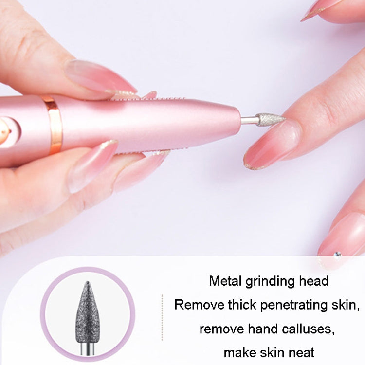 Electrical Nail Polisher Multifunctional Nail Polish Remover Pen Nail Sharpener(Pearl White) - Grinding Tools & Accessories by PMC TechLife | Online Shopping South Africa | PMC TechLife