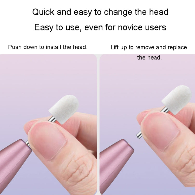 Electrical Nail Polisher Multifunctional Nail Polish Remover Pen Nail Sharpener(Pearl White) - Grinding Tools & Accessories by PMC TechLife | Online Shopping South Africa | PMC TechLife