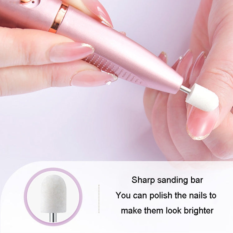 Electrical Nail Polisher Multifunctional Nail Polish Remover Pen Nail Sharpener(Pearl White) - Grinding Tools & Accessories by PMC TechLife | Online Shopping South Africa | PMC TechLife