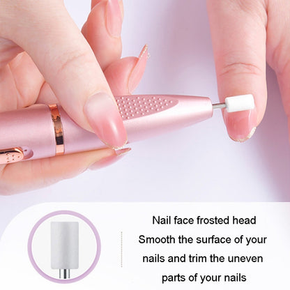 Electrical Nail Polisher Multifunctional Nail Polish Remover Pen Nail Sharpener(Pearl White) - Grinding Tools & Accessories by PMC Jewellery | Online Shopping South Africa | PMC Jewellery