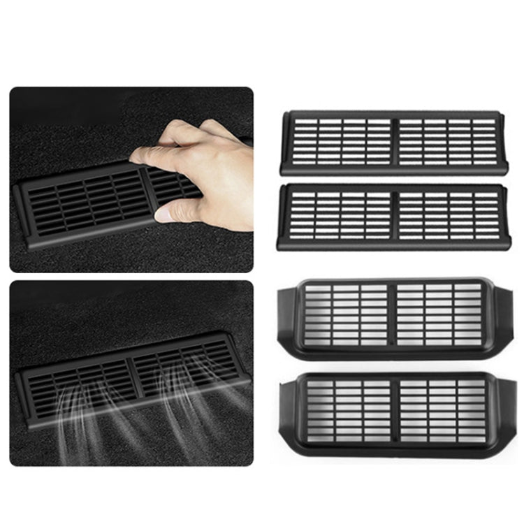 For Tesla Model Y 1pair Car Under-seat Vent Protection Cover Decoration Accessories - Air Conditioning System by PMC TechLife | Online Shopping South Africa | PMC TechLife | Buy Now Pay Later Mobicred