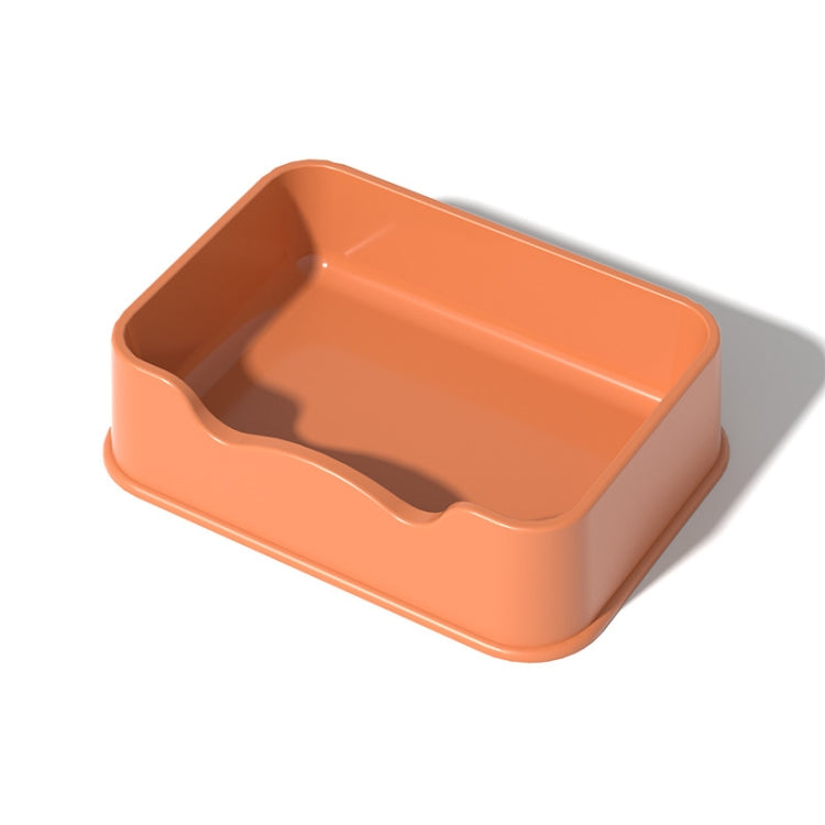 Open Litter Pan Large Capacity Plastic Pet Kennel, Model: Square Orange - Beds by PMC TechLife | Online Shopping South Africa | PMC TechLife | Buy Now Pay Later Mobicred