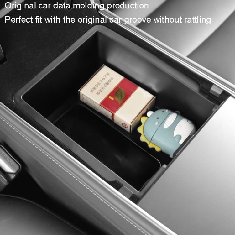 For Tesla Model 3 / Y Silicone Double Layer Storage Small Ice Box, Style: Center Front With Divider (Black) - free shipping - PMC TechLife - Order now!
