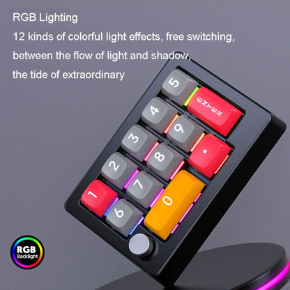 MKESPN 13 Keys RGB Multi-Function Macro Programming Mechanical Keypad Wired With Knob Keyboard(Light Purple) - Mini Keyboard by MKESPN | Online Shopping South Africa | PMC Jewellery | Buy Now Pay Later Mobicred