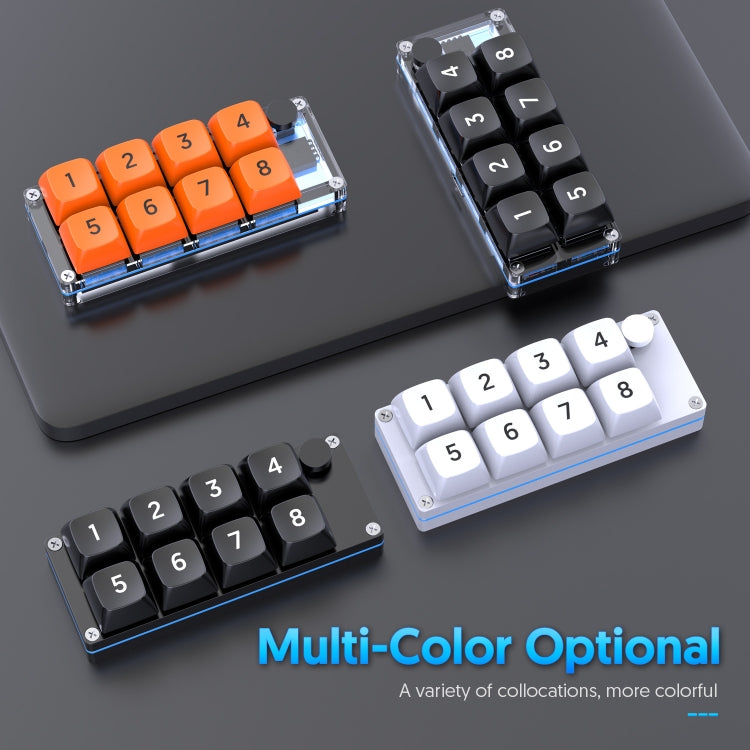 MKESPN Shortcut Macro Defined Wired Samll Keypad Single Handed Gaming Keyboard(Transparent) - Mini Keyboard by MKESPN | Online Shopping South Africa | PMC Jewellery