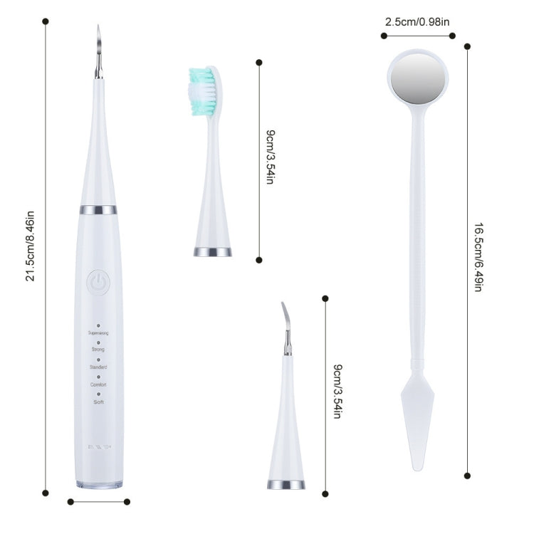 6 In 1 Electric Dental Scaler Calculus Removal Teeth Cleaning Set, Color: Green Basic - Oral Irrigators by PMC Jewellery | Online Shopping South Africa | PMC Jewellery | Buy Now Pay Later Mobicred