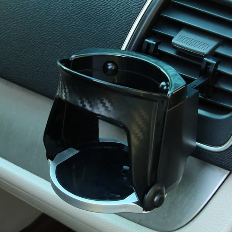 Car Water Cup Holder Multi-function Air Outlet Mobile Phone Holder Ashtray(Carbon Fiber Silver Edge) - Stowing Tidying by PMC TechLife | Online Shopping South Africa | PMC TechLife | Buy Now Pay Later Mobicred