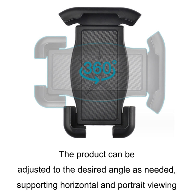 Bicycle Phone Holder 360 Degree Rotation Locking Cell Phone Clip(Black) - Holders by PMC TechLife | Online Shopping South Africa | PMC TechLife | Buy Now Pay Later Mobicred