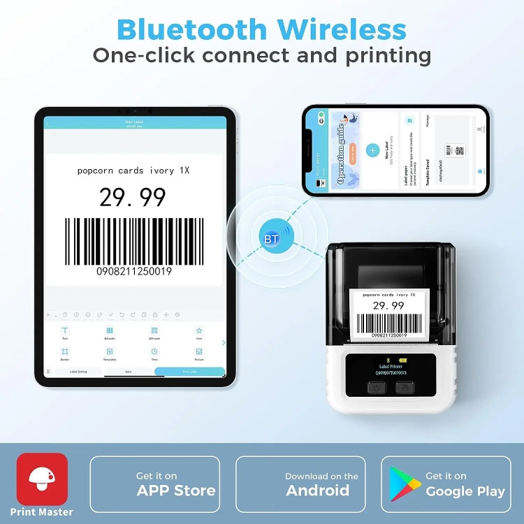 Phomemo M120 Label Maker Barcode Printer Bluetooth Thermal Label Machine(Orange) - Printer by Phomemo | Online Shopping South Africa | PMC Jewellery | Buy Now Pay Later Mobicred