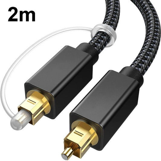 2m Digital Optical Audio Output/Input Cable Compatible With SPDIF5.1/7.1 OD5.0MM(Black) - Audio Optical Cables by PMC Jewellery | Online Shopping South Africa | PMC Jewellery