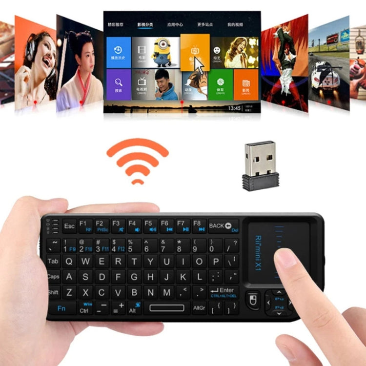 Rii X1 2.4G Mini Classic Wireless Keyboard Keypad And Mouse All-In-One Kit(Black) - Mini Keyboard by Rii | Online Shopping South Africa | PMC Jewellery | Buy Now Pay Later Mobicred