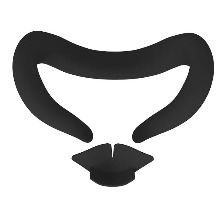 For Meta Quest 3 Silicone Face Cover Eye Mask with Nose Pad(Black) - VR Accessories by PMC TechLife | Online Shopping South Africa | PMC TechLife
