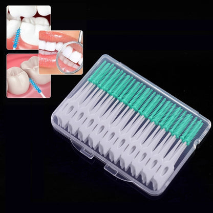 40pcs /Box Silicone Interdental Brushing Oral Cleaning Gap Brush(Green) - Oral Irrigators by PMC Jewellery | Online Shopping South Africa | PMC Jewellery