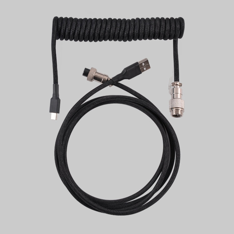 USB-C/Type-C  Mechanical Keyboard Wire Computer Aviation Connector,Cable Length: 3m(Black) - Other by PMC TechLife | Online Shopping South Africa | PMC TechLife | Buy Now Pay Later Mobicred