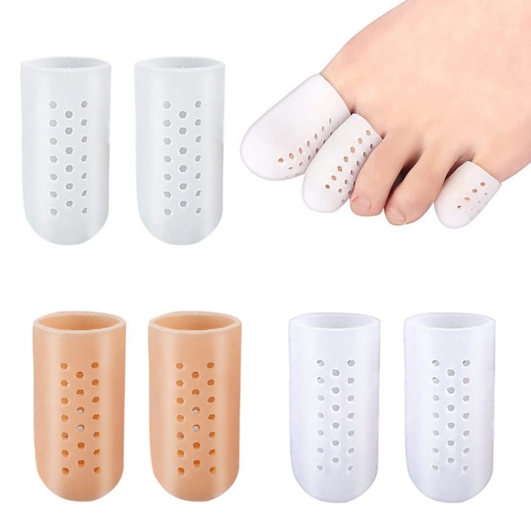 1pair Breathable Perforated Toe Protectors Anti Wear Sleeves, Size: L(Transparent) - Corrector by PMC Jewellery | Online Shopping South Africa | PMC Jewellery