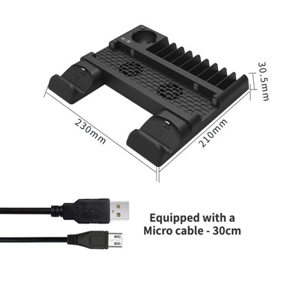 For PS4/PS4 Pro/PS4 Slim Host iplay Dual-seat Charging Multi-function Cooling Base Storage Bracket(Black) - Holder by iplay | Online Shopping South Africa | PMC Jewellery | Buy Now Pay Later Mobicred