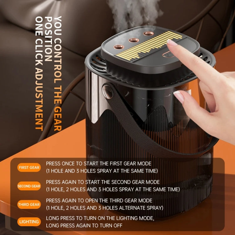 3L Smart Spray Humidifier Three-hole Spray With Night Light, Spec: Rechargeable 3000mAh - free shipping - PMC TechLife - Order now!