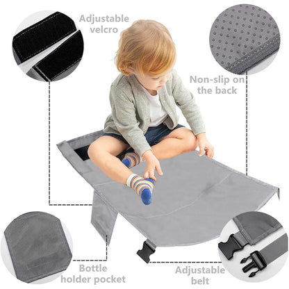 79 x 44cm Kids Airplane Seat Extender Portable Travel Seat Cushion(Black) - Seat Accessories by PMC Jewellery | Online Shopping South Africa | PMC Jewellery