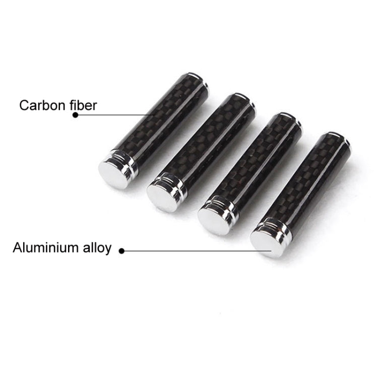4pcs/set Carbon Fiber Door Interior Deadbolt Trim Cover - Others by PMC TechLife | Online Shopping South Africa | PMC TechLife | Buy Now Pay Later Mobicred