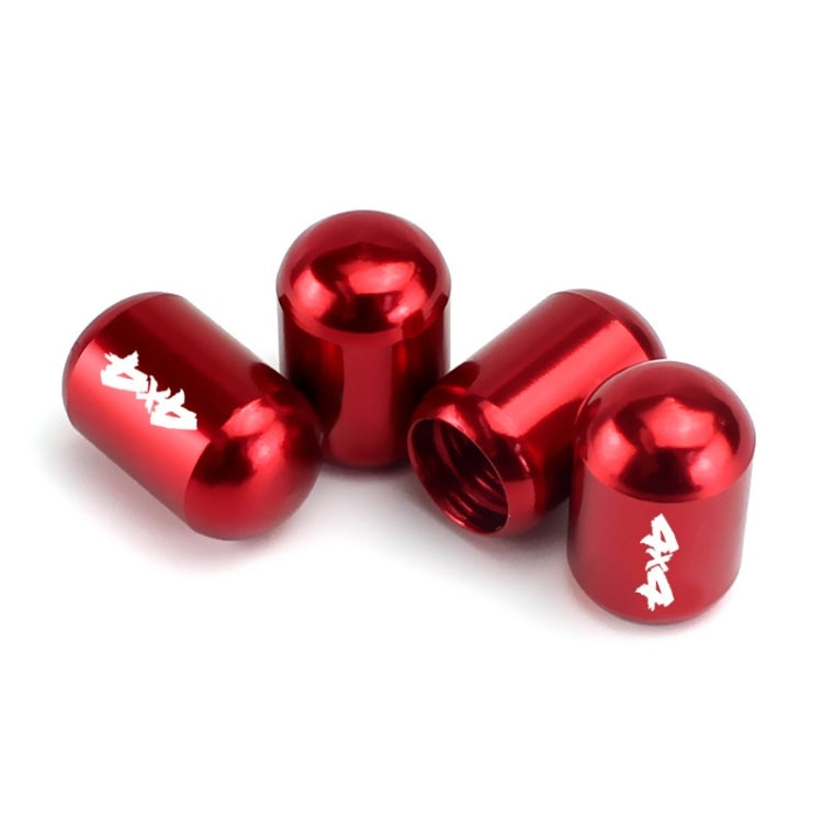 4pcs/set Aluminium Alloy Auto American Style Tyre Capsule Valve Cap(Red) - Tire Valve Caps by PMC Jewellery | Online Shopping South Africa | PMC Jewellery