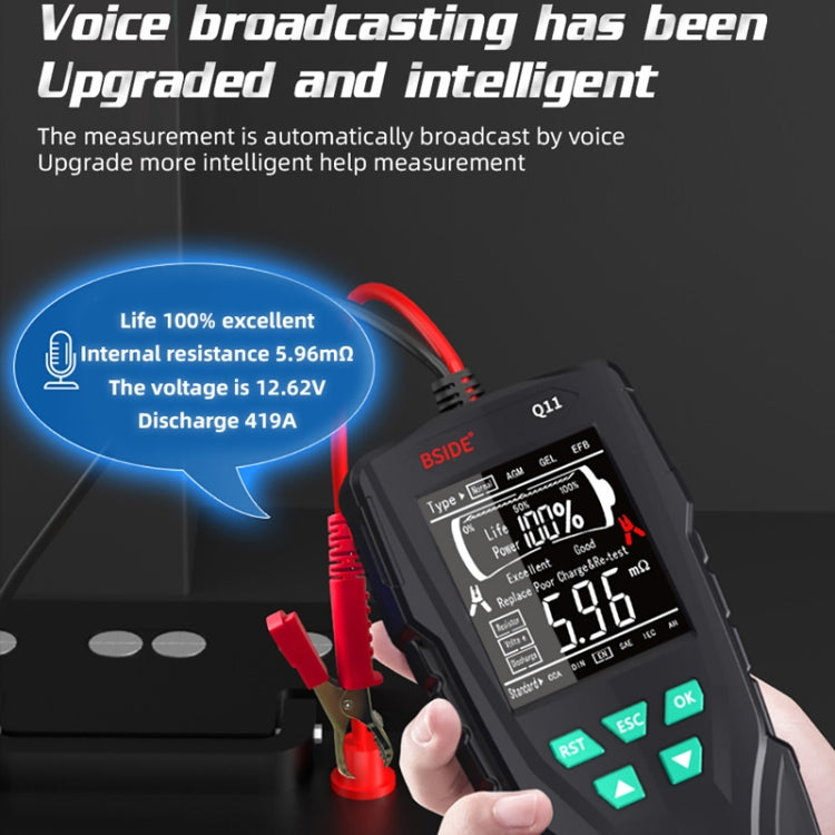 BSIDE Q11 Car Battery Detector 12V/24V Battery Life Capacity Internal Resistance Tester - Electronic Test by BSIDE | Online Shopping South Africa | PMC Jewellery | Buy Now Pay Later Mobicred