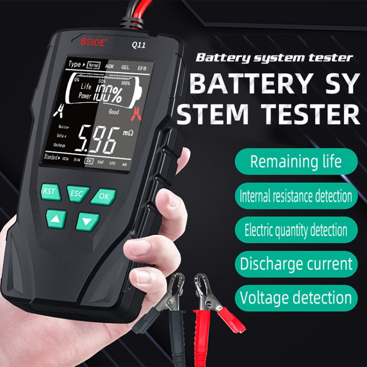 BSIDE Q11 Car Battery Detector 12V/24V Battery Life Capacity Internal Resistance Tester - Electronic Test by BSIDE | Online Shopping South Africa | PMC Jewellery | Buy Now Pay Later Mobicred