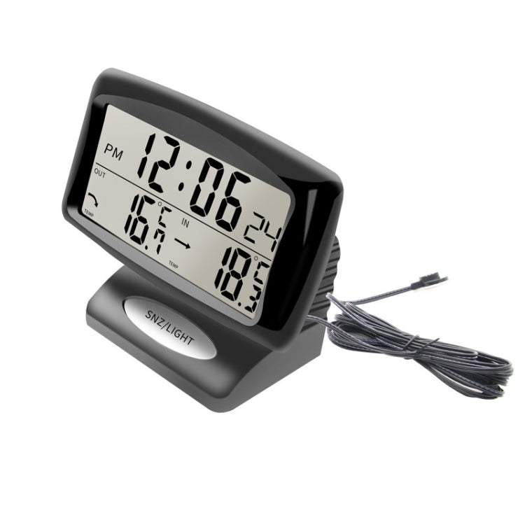 LCD Night Light Car Clock Automotive Electronics Inside And Outside Dual Thermometer - Clocks & Car Meters by PMC TechLife | Online Shopping South Africa | PMC TechLife | Buy Now Pay Later Mobicred