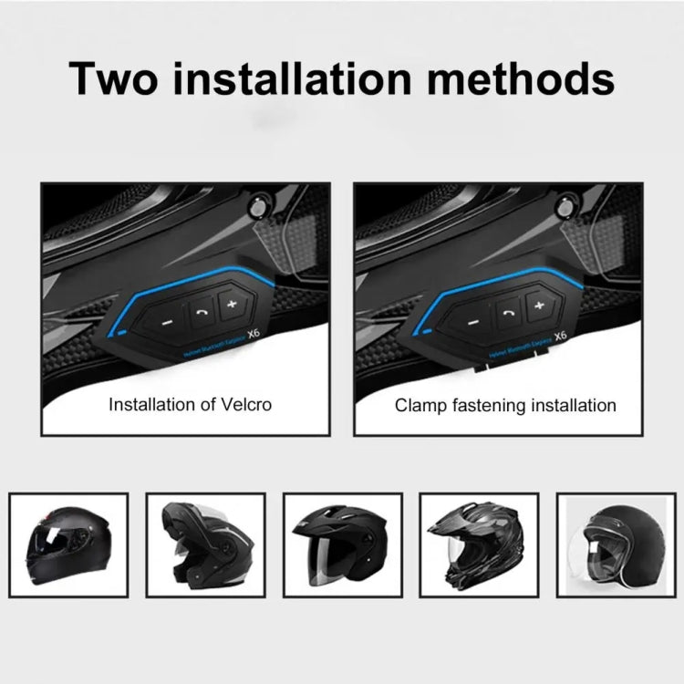 X6 Helmet Bluetooth Headset Wireless Waterproof Moto Handsfree Stereo Headphone(Soft Line Wheat) - Motorcycle Walkie Talkie by PMC TechLife | Online Shopping South Africa | PMC TechLife | Buy Now Pay Later Mobicred