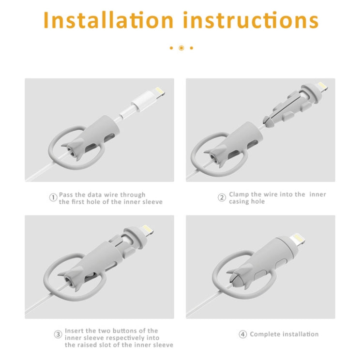 Data Line Protector For IPhone USB Type-C Charger Wire Winder Protection, Spec: Single Head Band White - Cable Organizer by PMC Jewellery | Online Shopping South Africa | PMC Jewellery | Buy Now Pay Later Mobicred