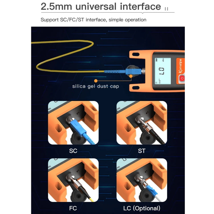 Komshine Mini Handheld Optical Power Meter Fiber Loss Measurement, Specification: KPM-25M-A/-70DBM to +6DBM - free shipping - PMC Jewellery - Order now!