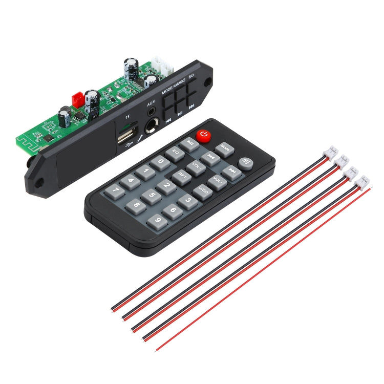 80W 12V Bluetooth MP3 Decoder Board With Power Amplifier Color Screen Call Recording, Model: Silicone Remote Control - Car MP3 & MP4 & MP5 by PMC TechLife | Online Shopping South Africa | PMC TechLife | Buy Now Pay Later Mobicred