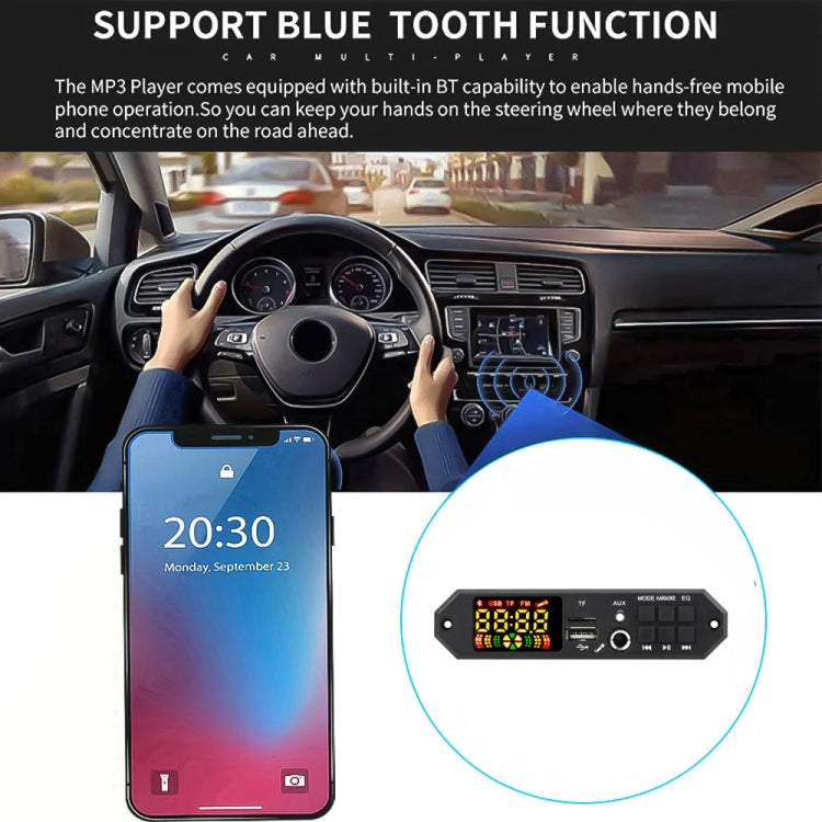 80W 12V Bluetooth MP3 Decoder Board With Power Amplifier Color Screen Call Recording, Model: Small Remote Control - Car MP3 & MP4 & MP5 by PMC Jewellery | Online Shopping South Africa | PMC Jewellery | Buy Now Pay Later Mobicred