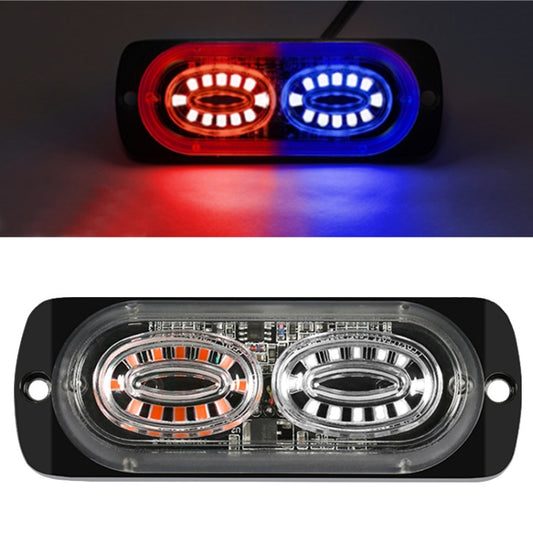 12W Car Side Signal Warning Light 24 LED Strobe Light(Red Blue) - Warning Lights by PMC Jewellery | Online Shopping South Africa | PMC Jewellery | Buy Now Pay Later Mobicred