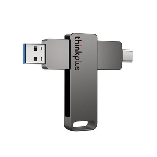 Lenovo Thinkplus MU110 USB3.2+Type-C Dual Interface Rotation Flash Drive, Size: 64GB(Grey) - USB Flash Drives by Lenovo | Online Shopping South Africa | PMC Jewellery | Buy Now Pay Later Mobicred