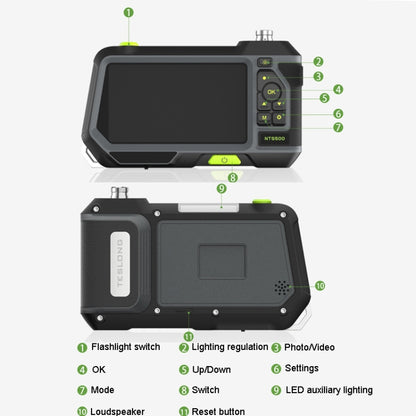 Teslong NTS500 5.5mm-3M Dual Lens 5 Inch Large Screen Industrial Pipe Borescope Industrial Inspection Tools -  by Teslong | Online Shopping South Africa | PMC Jewellery | Buy Now Pay Later Mobicred