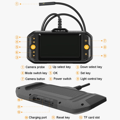 Teslong TS43S HD Camera Probe 4.3 Inch Screen All-In-One Industrial Borescope Auto Repair Tools, Specification: 7.0mm Dual Lens -  by Teslong | Online Shopping South Africa | PMC Jewellery | Buy Now Pay Later Mobicred