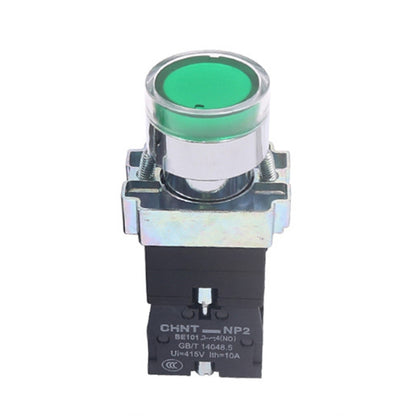 CHINT NP2-BW3365/24V 1 NO+1 NC Pushbutton Switches With LED Light Silver Alloy Contact Push Button - Car Switches by CHINT | Online Shopping South Africa | PMC Jewellery | Buy Now Pay Later Mobicred