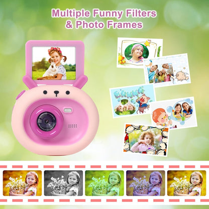 S2 2.4-Inch 180-Degree Flip-Screen 1080P HD Cartoon Children Digital Camera With Stand(Violet) - Children Cameras by PMC Jewellery | Online Shopping South Africa | PMC Jewellery | Buy Now Pay Later Mobicred