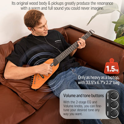 DONNER Smart Headless Silent Guitar Travel Portable Detachable Acoustic Guitar, Style: Mahogany Sunrise Color - Stringed Instruments Accessories by DONNER | Online Shopping South Africa | PMC Jewellery | Buy Now Pay Later Mobicred