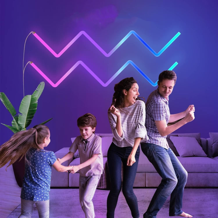 8pcs+4 Corners WiFi  12V RGBIC Splicing Wall Light Intelligent Remote Control Indoor Decorative Ambient Lights(UK Plug) - Novelty Lighting by PMC TechLife | Online Shopping South Africa | PMC TechLife | Buy Now Pay Later Mobicred